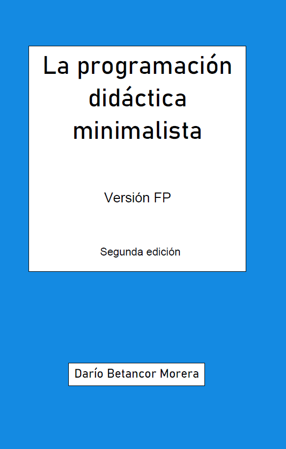 Portada del libro La programación didáctica minimalista. Versión FP