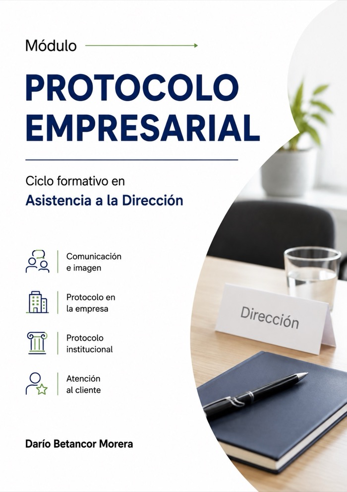 Portada del manual de Protocolo empresarial